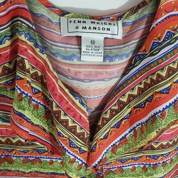 {Fenn Wright & Manson} Silk Ruffled Button Down Sleeveless Blouse - Picture 9 of 10